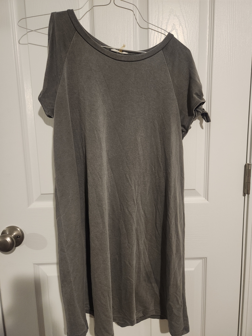 Soprano Charcoal Gray Midi Swing Dress